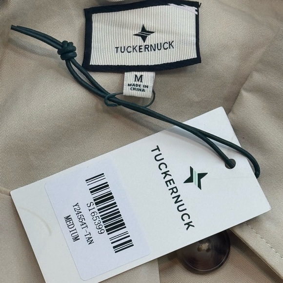 Tuckernuck Drew Short Trench Coat Khaki Cropped Jacket M NWT - Picture 10 of 12